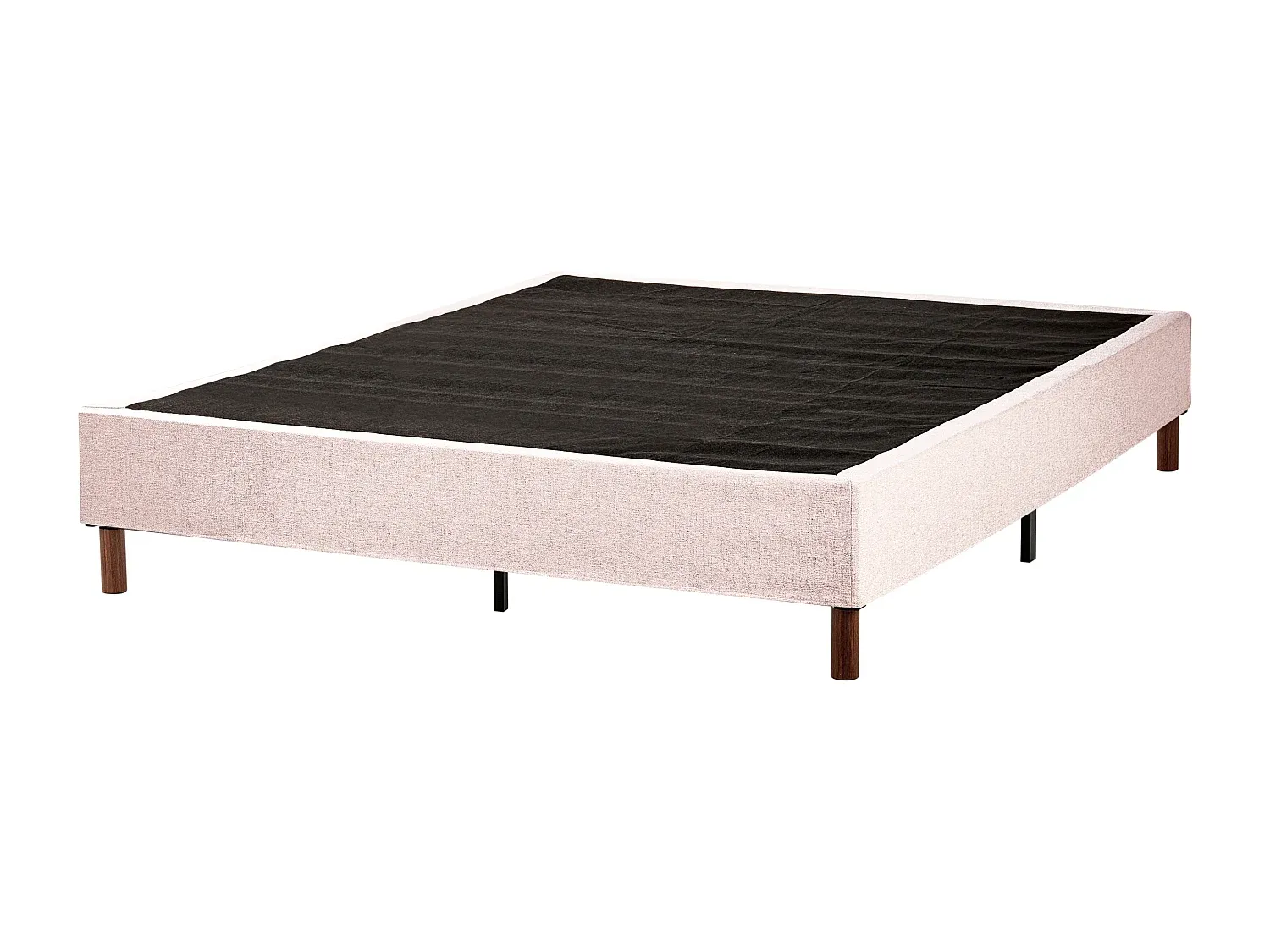 Stoffbett Beige 160x200 cm mit Federkernmatratze-Basneoion