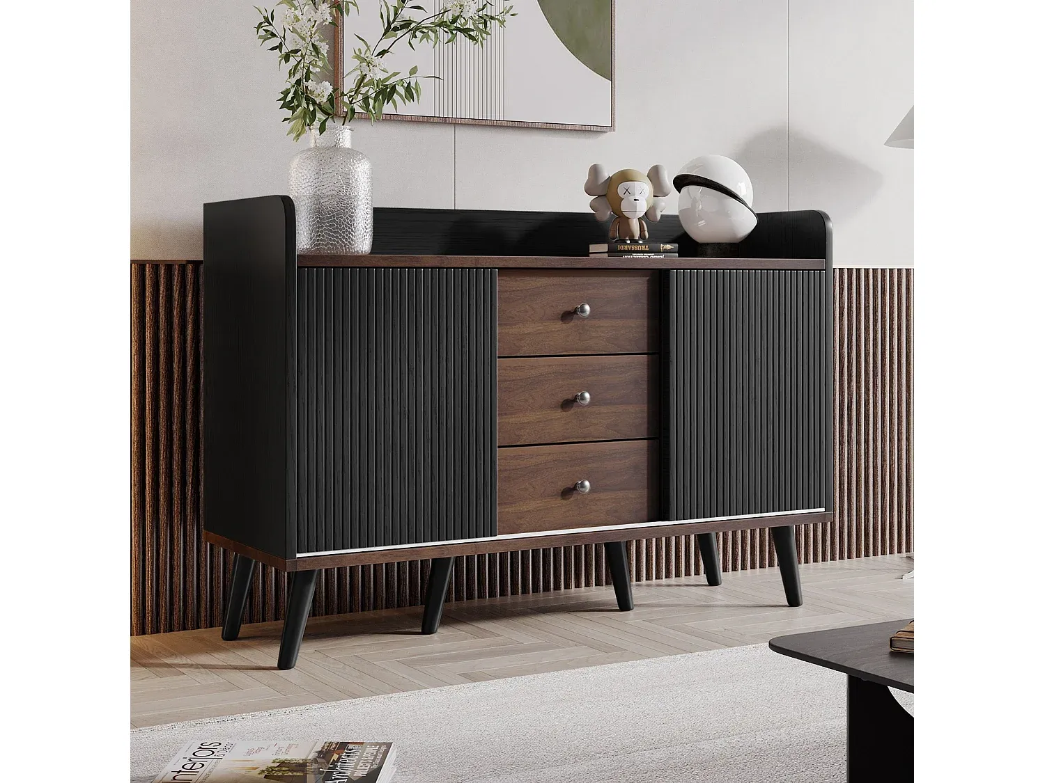 Elegantes Sideboard mit Stauraumoptionen-Basneoion