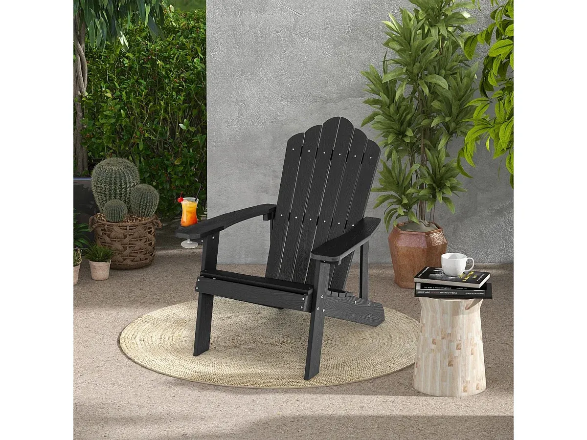 Gartenstuhl aus Holz mit Getränkehalter-Basneoion