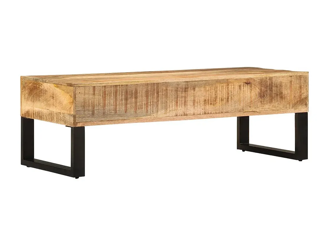 Rechteckiger Couchtisch aus Mangoholz 110x50x38 cm-Basneoion