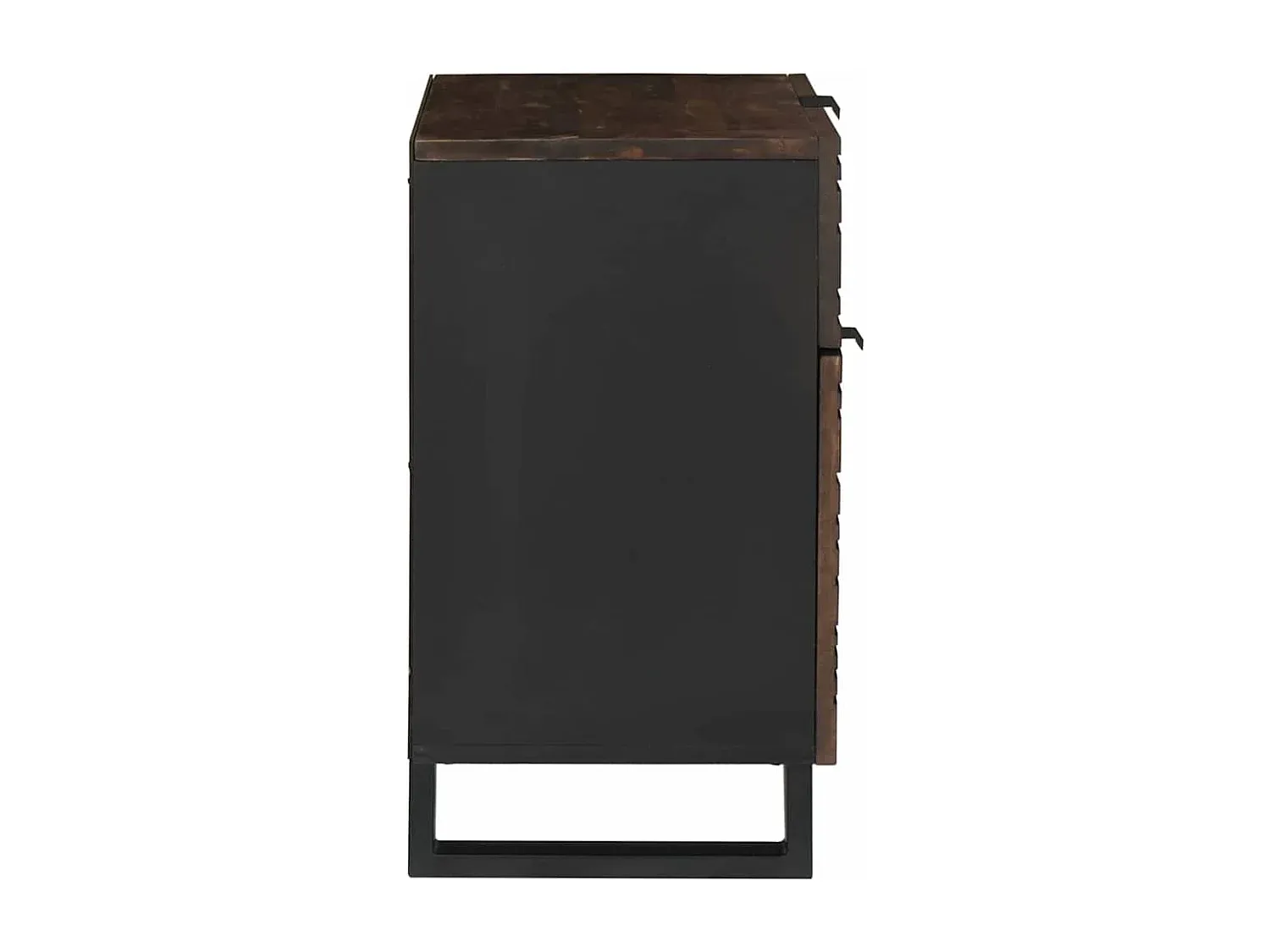 Holz-Nachttisch mit Stauraum, Walnuss-Design, 50 x 33 x 60 cm-Basneoion