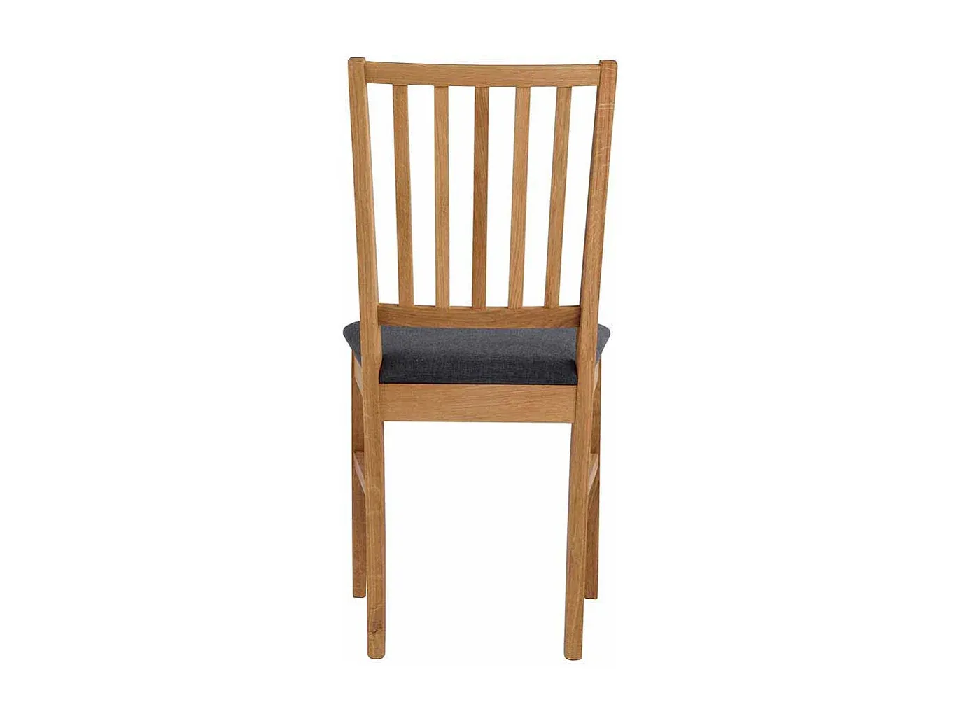 Esszimmerstühle aus Eiche mit grauem Webstoff im 2er-Set-Basneoion