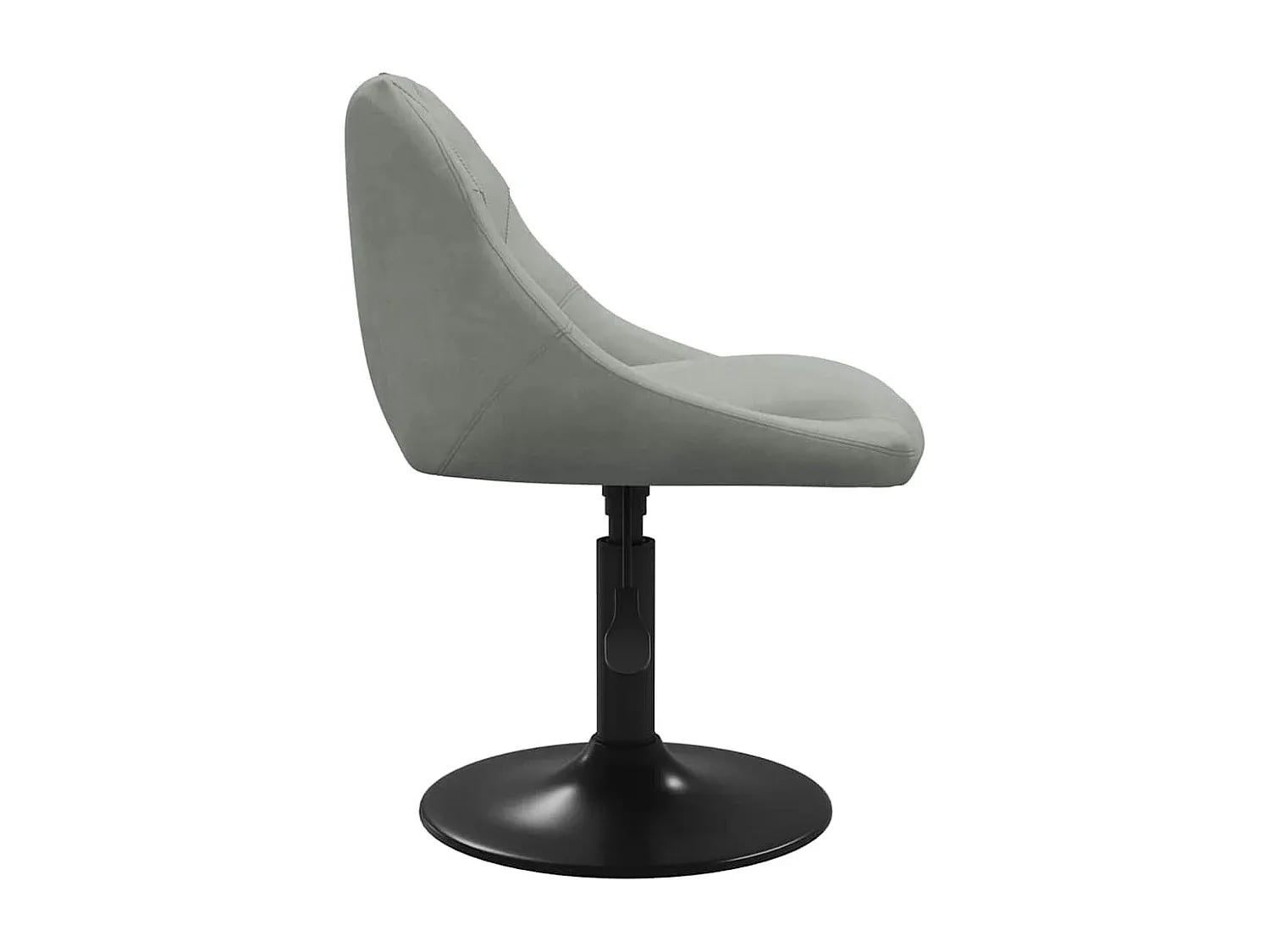 Eleganter Samtstuhl in Hellgrau für Esszimmer-Basneoion