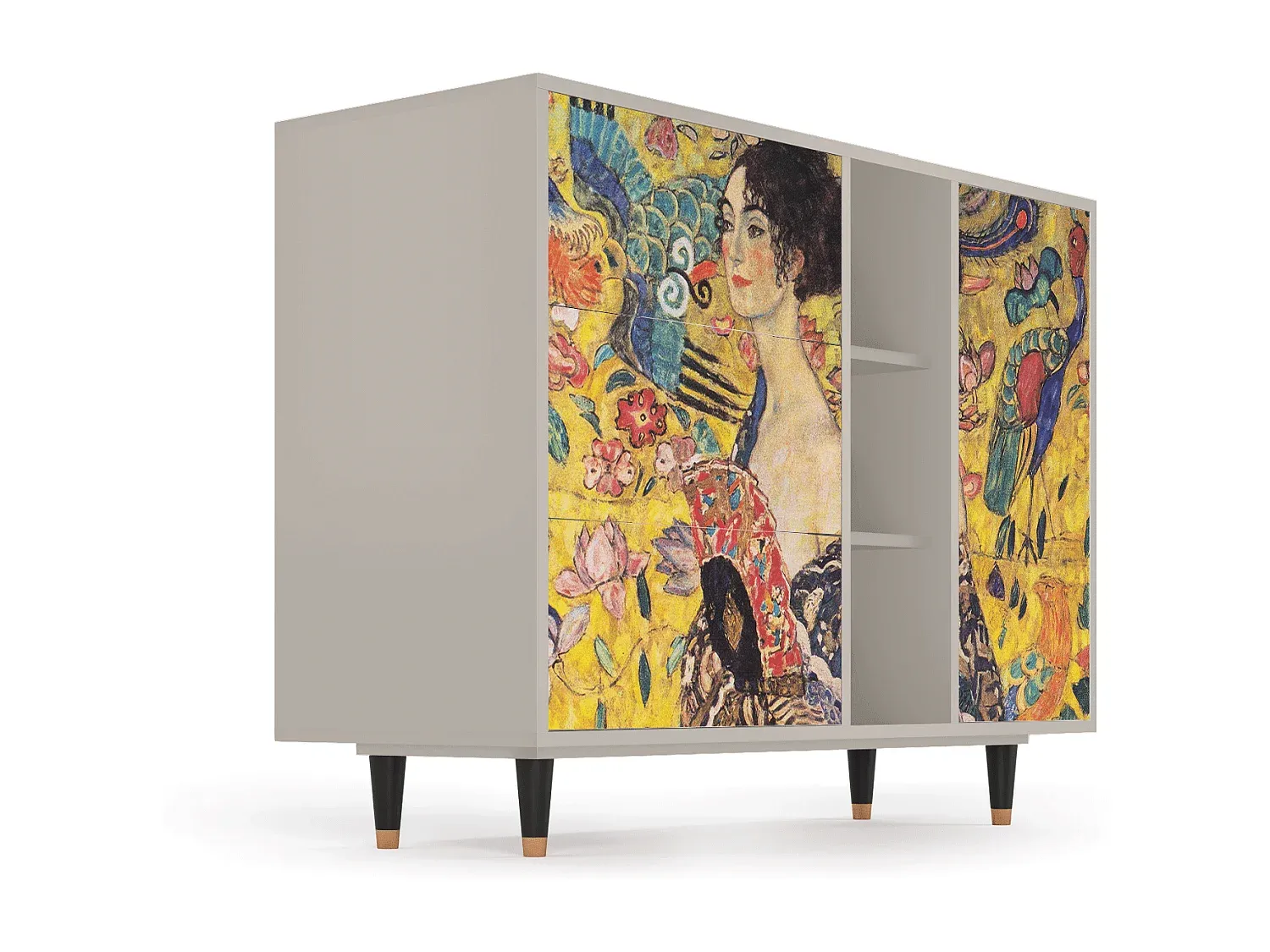 Elegantes Sideboard mit Klimt-Motiv-Basneoion