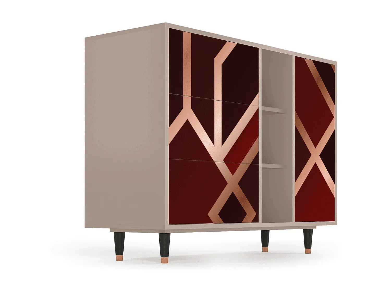 Sideboard im Samtlook mit Stauraum-Basneoion