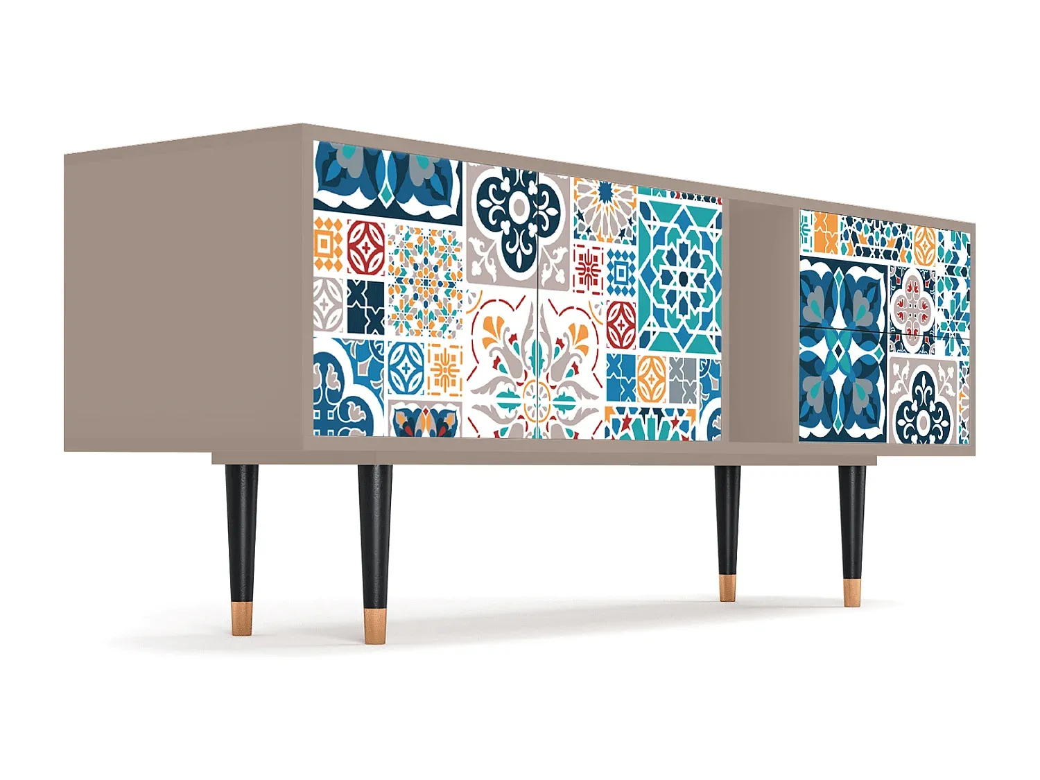 Moderner Fernsehtisch mit großem Stauraum-Basneoion