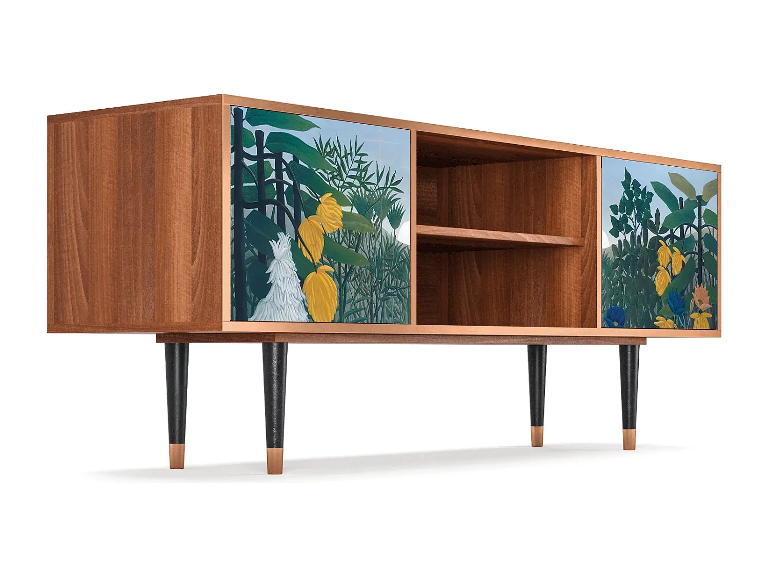 TV-Schrank - Walnuss-Holz - 170x69x48 cm - Modernes Design-Basneoion