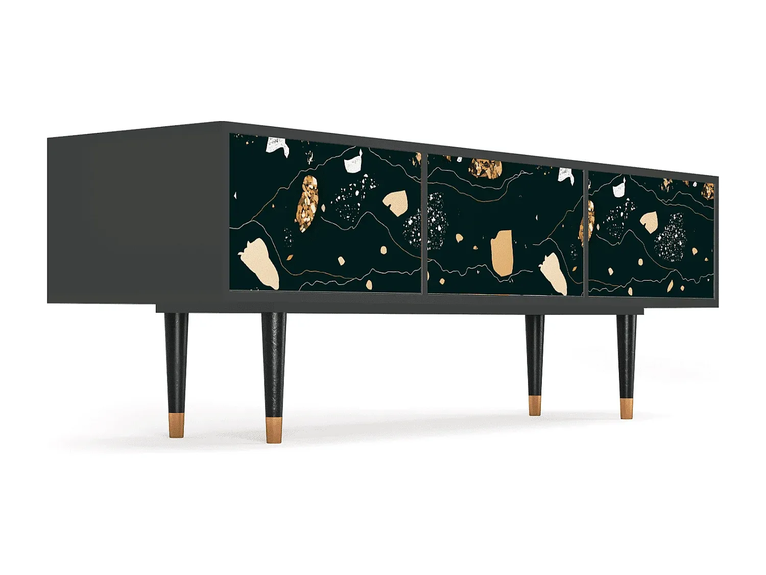 Moderner TV-Schrank in Anthrazit-Basneoion