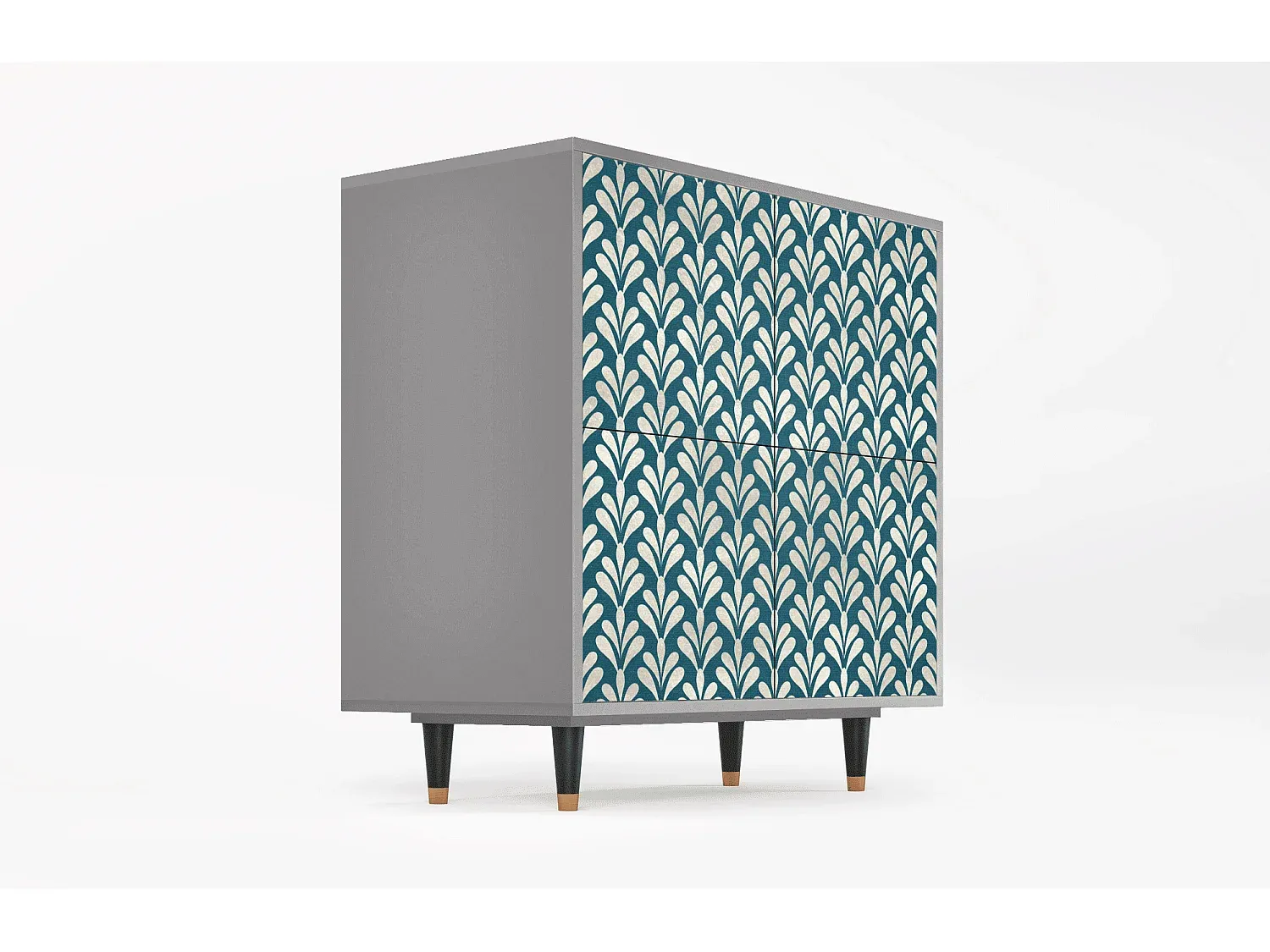 Elegantes Sideboard in Grau mit großzügigem Stauraum-Basneoion