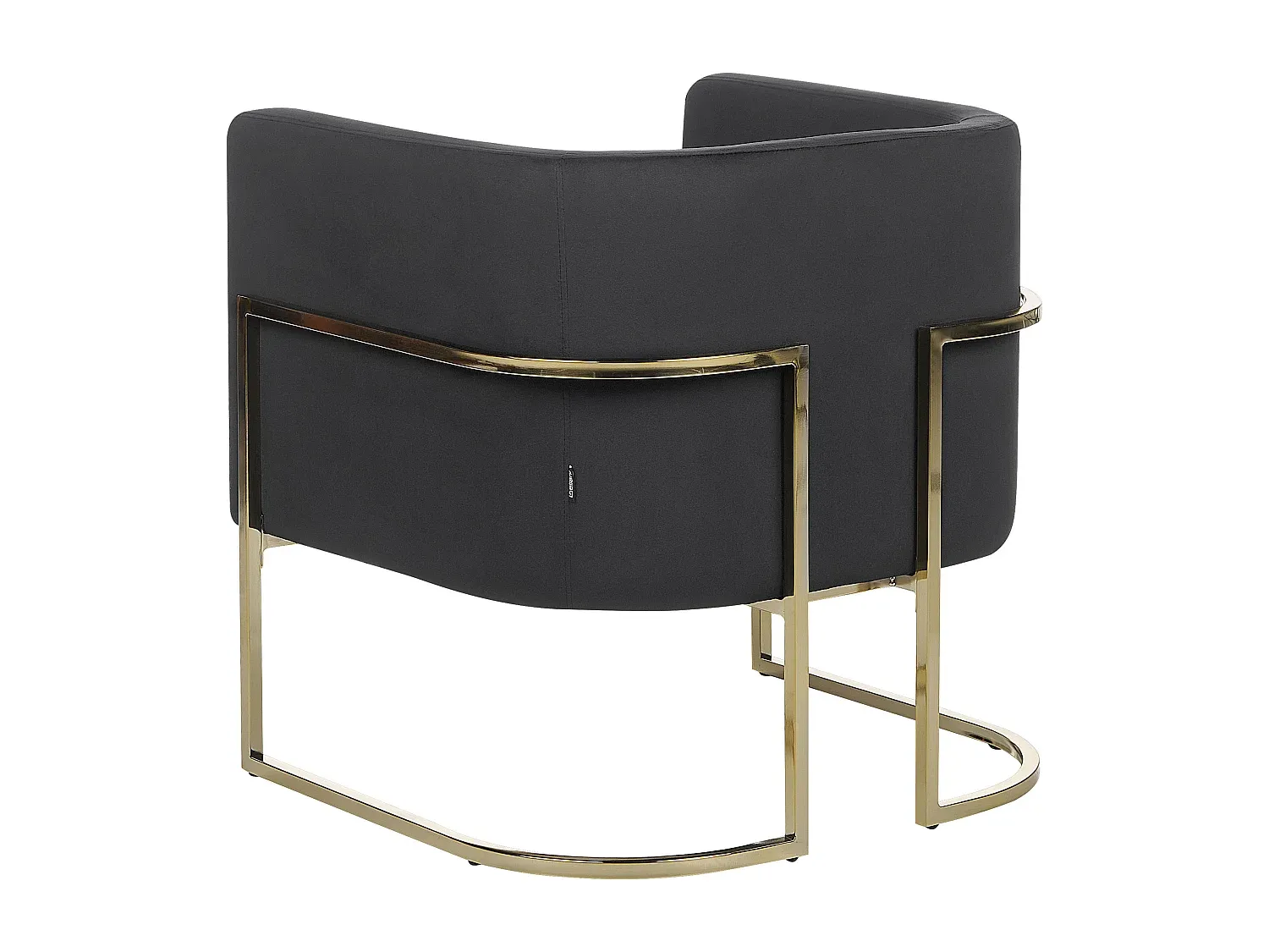 Eleganter schwarzer Samtsessel-Basneoion