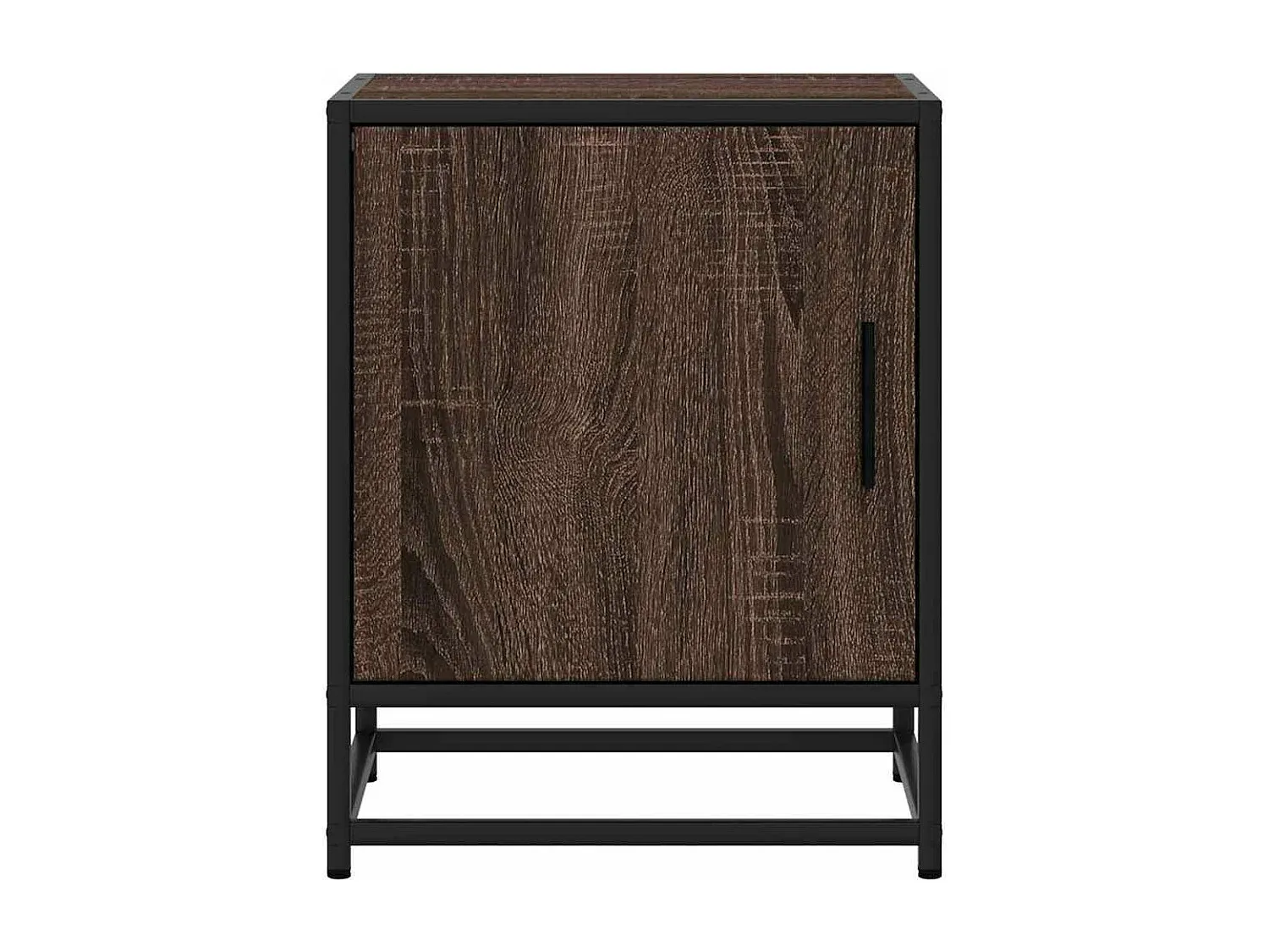 Nachttisch-Set aus Holzwerkstoff in Eichen-Optik, Braun-Basneoion