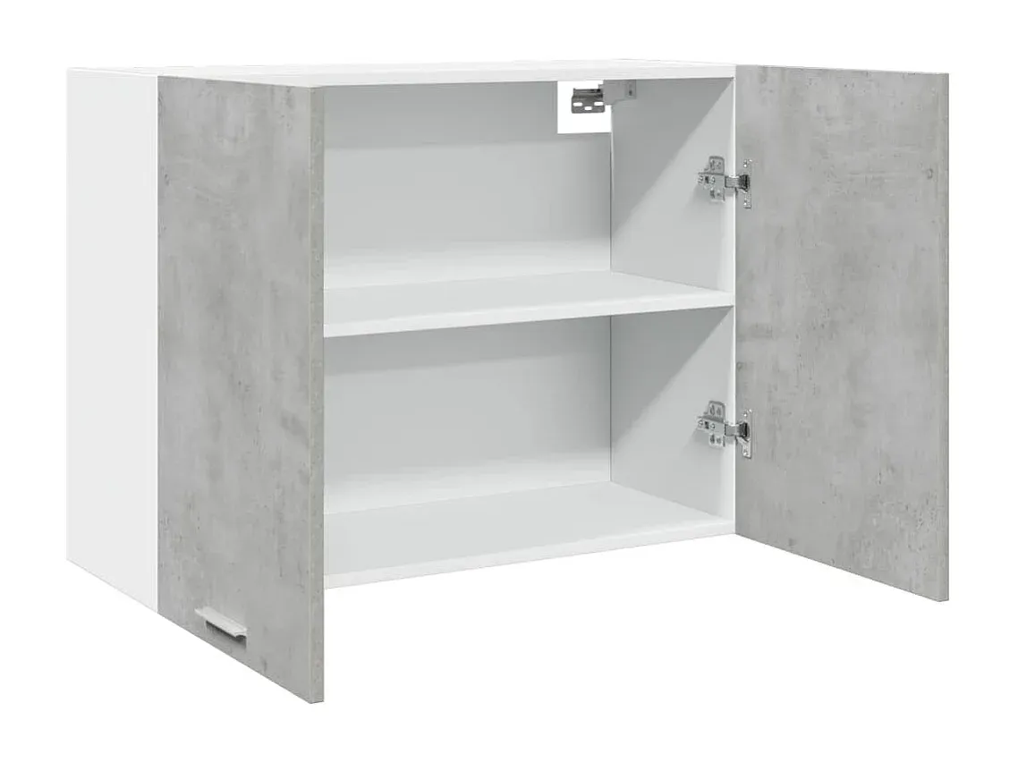 Moderner Hängeschrank in Betongrau 80x31x60 cm-Basneoion