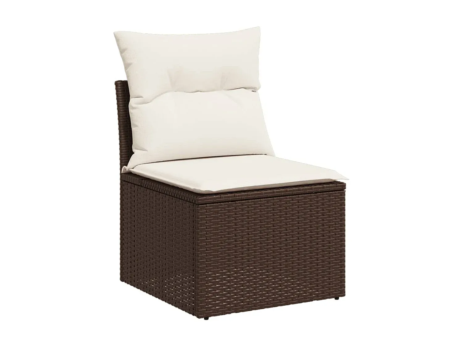 Garten-Lounge Set mit Kissen, Poly Rattan, Braun-Basneoion
