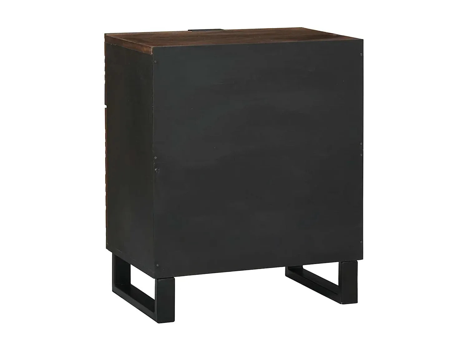 Holz-Nachttisch mit Stauraum, Walnuss-Design, 50 x 33 x 60 cm-Basneoion