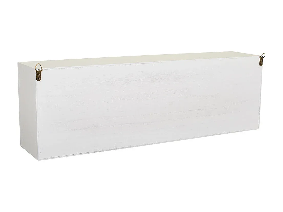 Holzwandregal mit Netzdesign, 81 x 17,5 x 26 cm-Basneoion