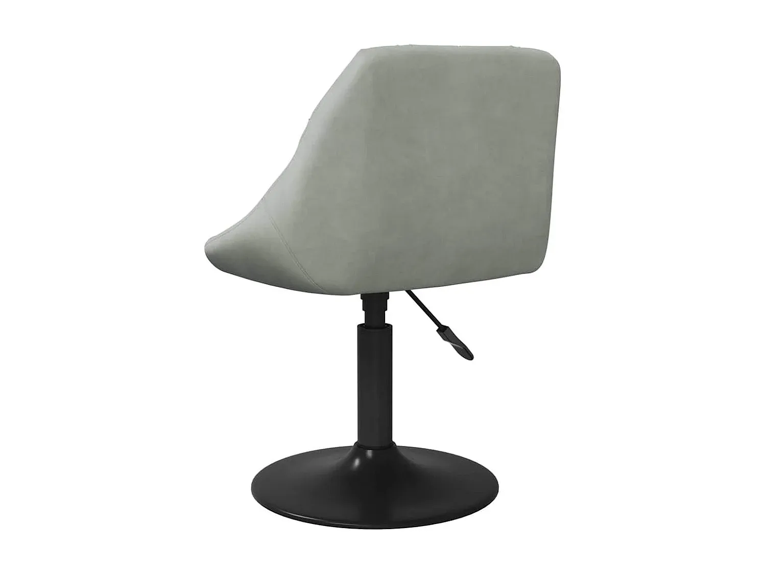 Eleganter Samtstuhl in Hellgrau für Esszimmer-Basneoion