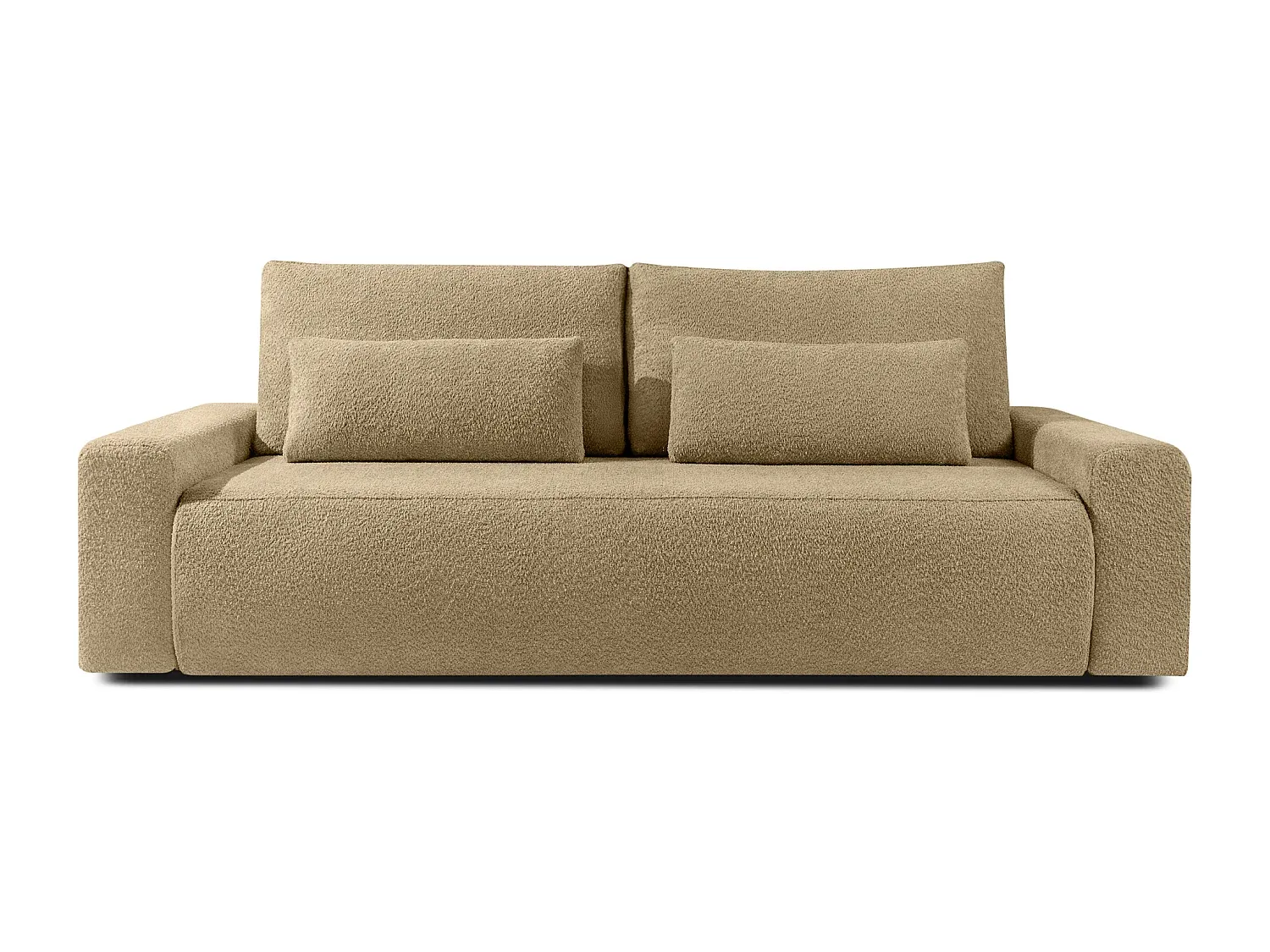 3-Sitzer Sofa mit Schlaffunktion in Beige-Basneoion