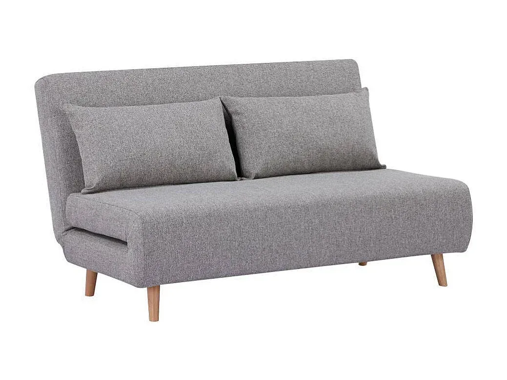 Zweisitzer Sofa aus Webstoff mit Holzfüßen-Basneoion