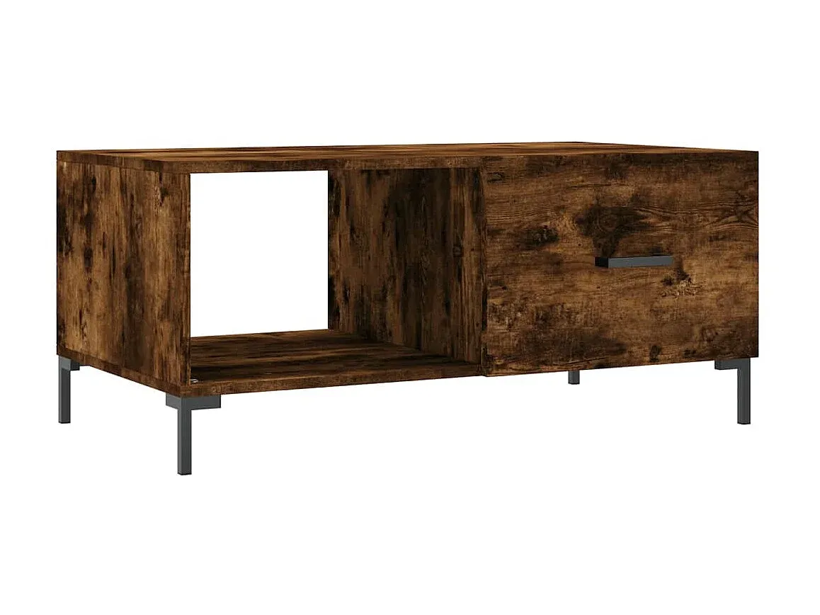 Moderner Couchtisch in Räuchereiche Optik 90x50x40 cm-Basneoion