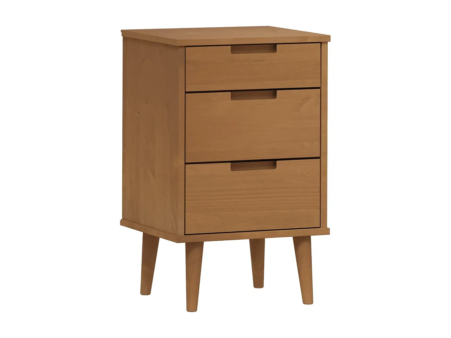 Holz-Nachttisch Braun 40x35x65 cm-Basneoion