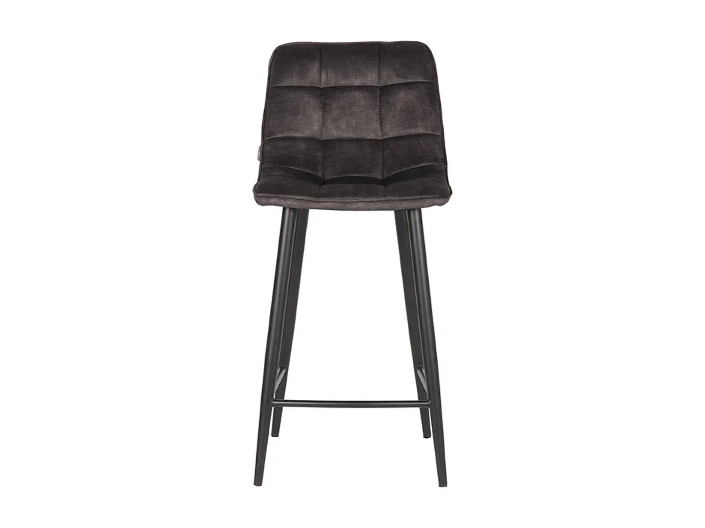 Moderner Samt-Barhocker in Anthrazit, höhenverstellbar, 2er-Set-Basneoion