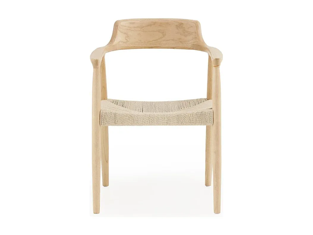 Vier Set Esszimmerstühle aus Naturholz-Basneoion