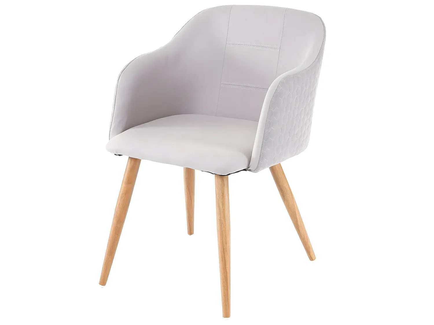 6er-Set Esszimmerstühle, Hellgrau-Basneoion