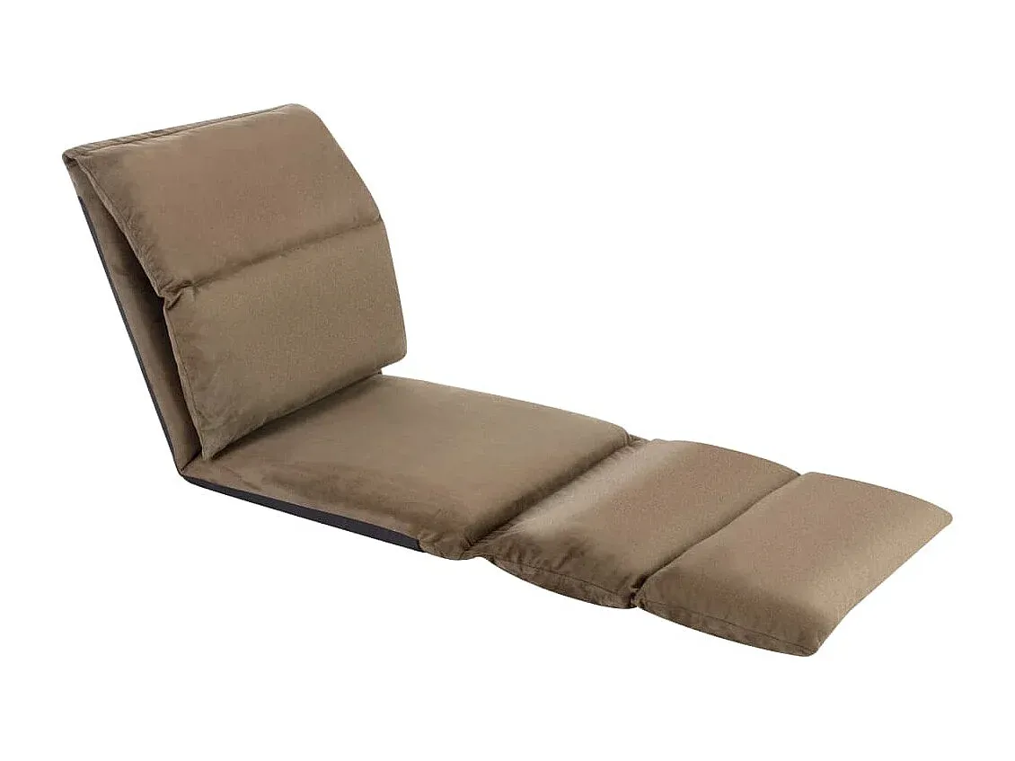 Faltbarer Bodenstuhl in Taupe Mikrofaser-Basneoion