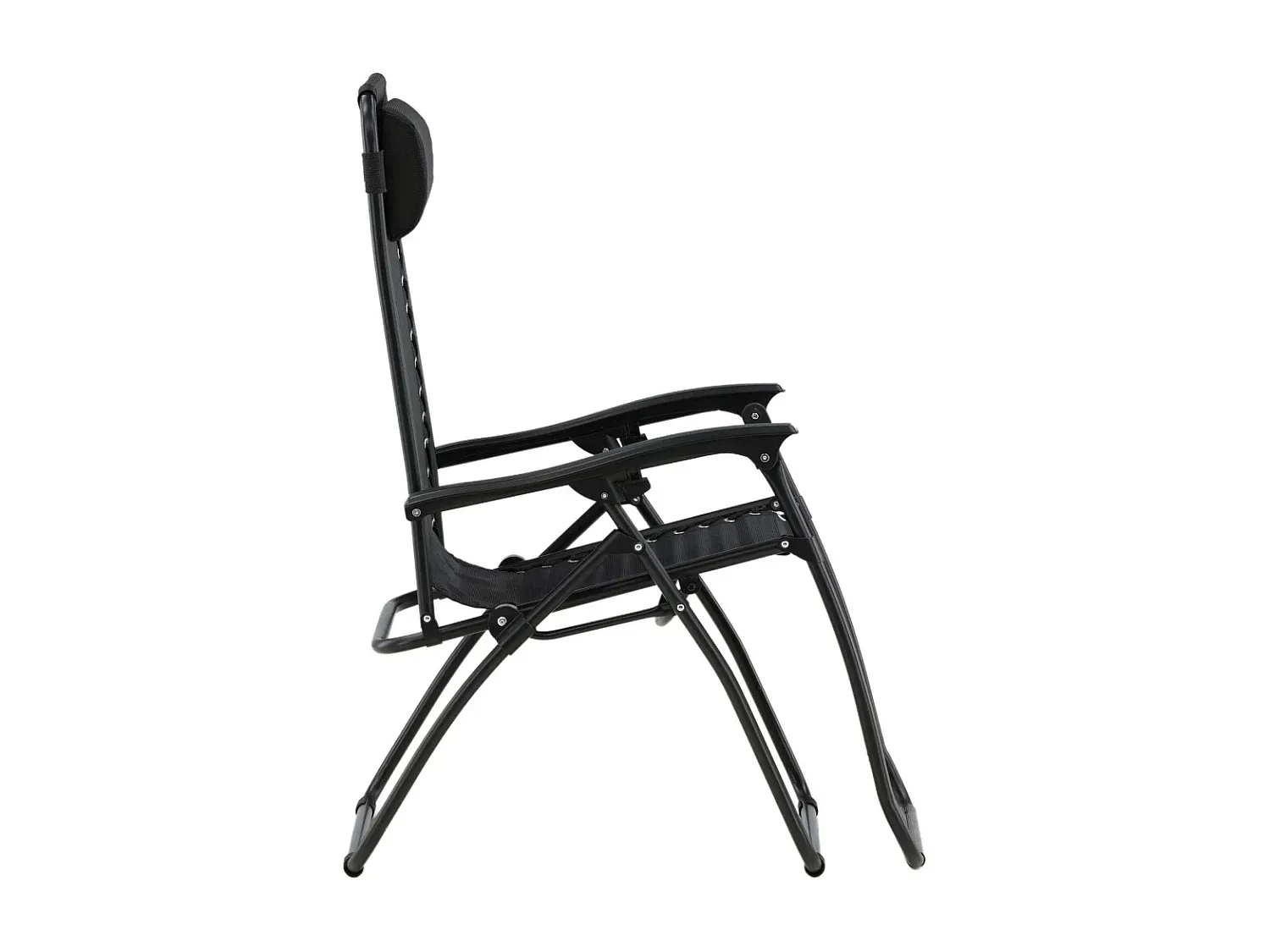 Bequeme Sonnenliege für Garten und Terrasse, Schwarz-Basneoion