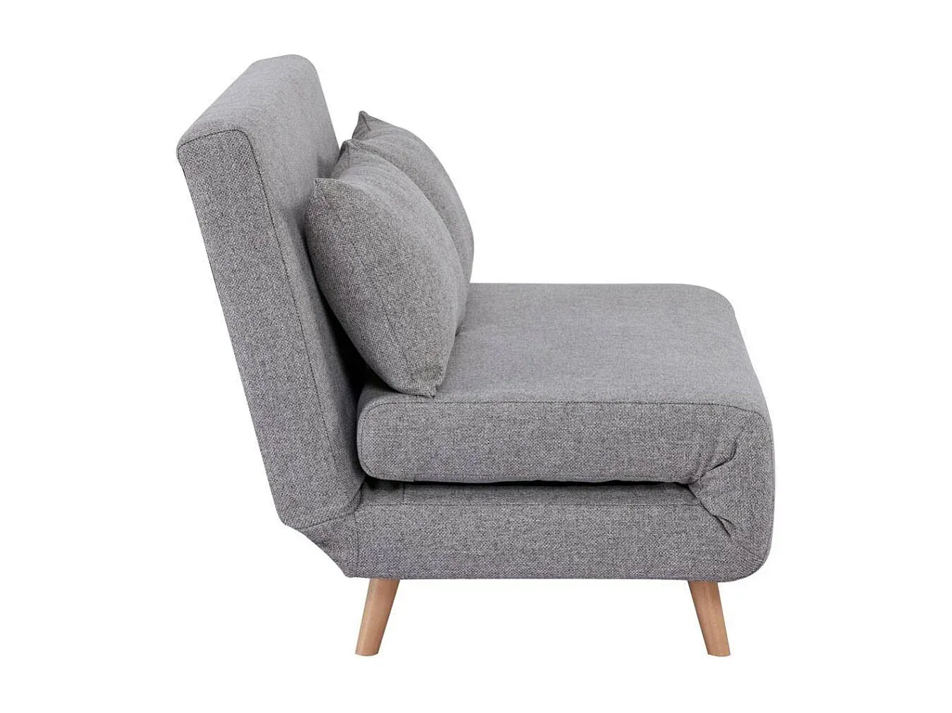 Zweisitzer Sofa aus Webstoff mit Holzfüßen-Basneoion