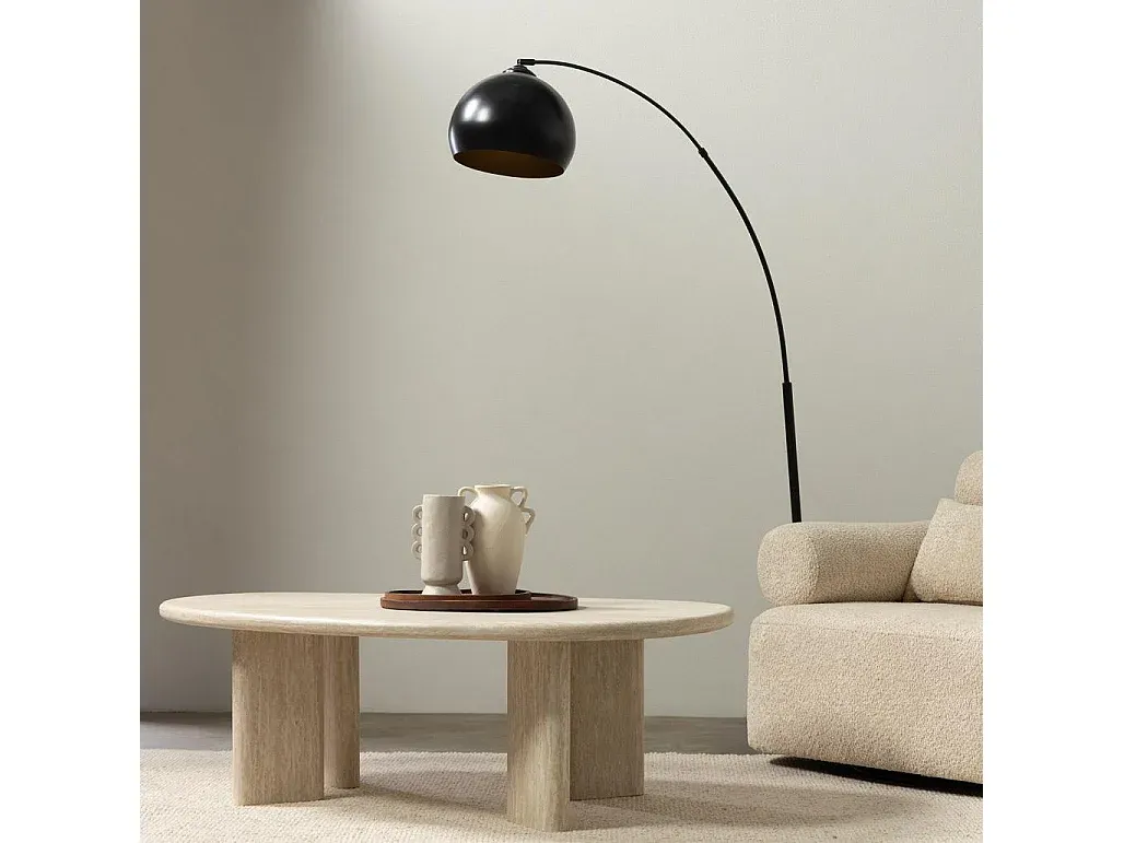 Beiger Couchtisch mit Ablage 42x130x80 cm-Basneoion