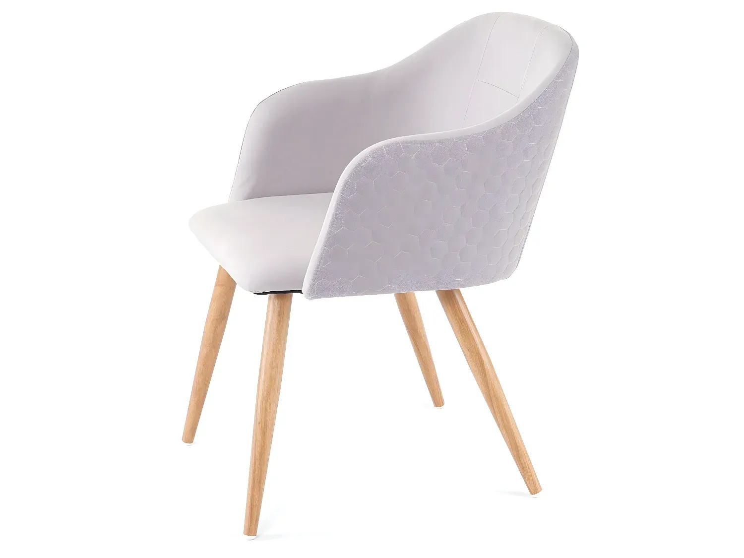 6er-Set Esszimmerstühle, Hellgrau-Basneoion