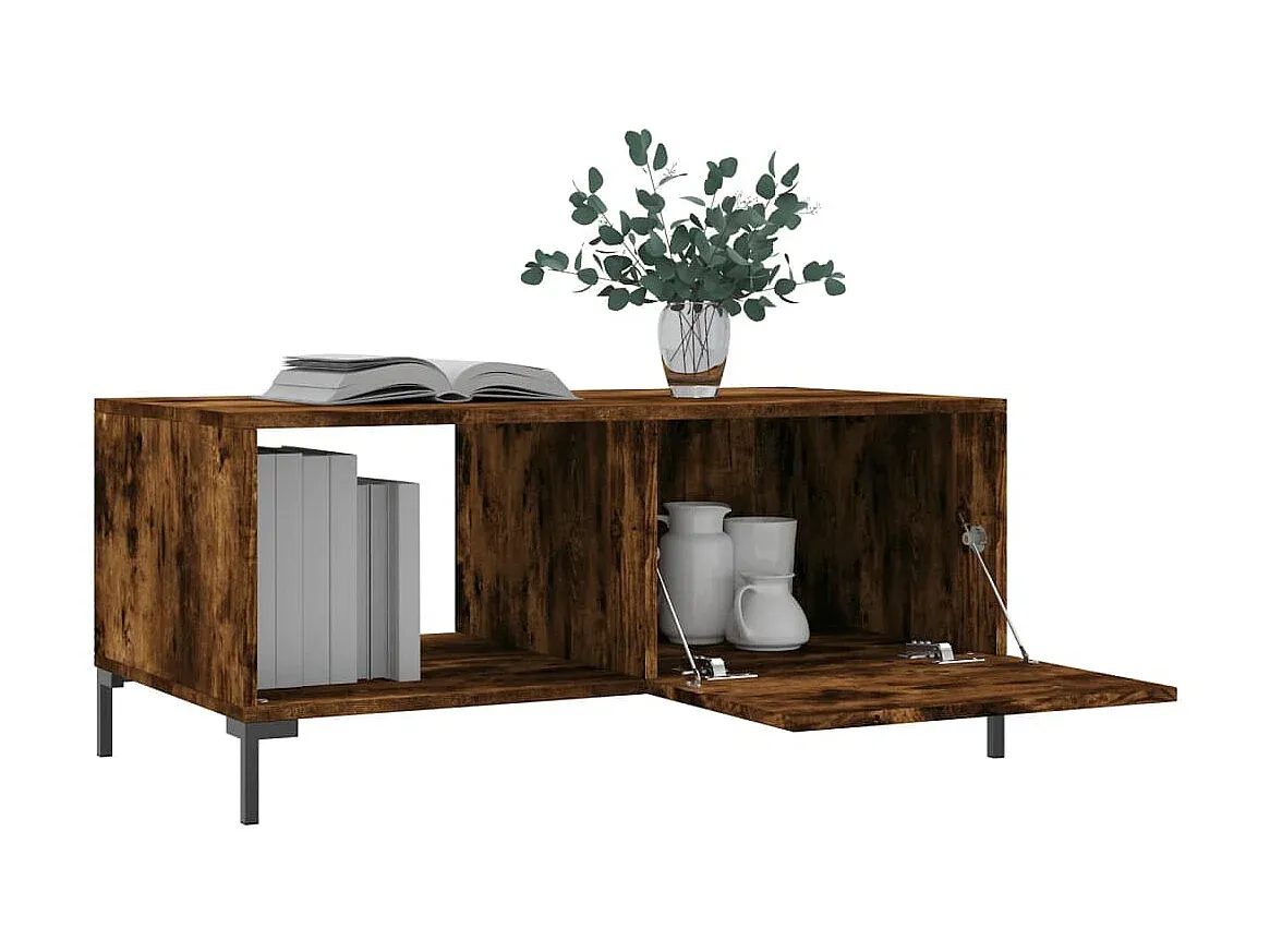 Moderner Couchtisch in Räuchereiche Optik 90x50x40 cm-Basneoion