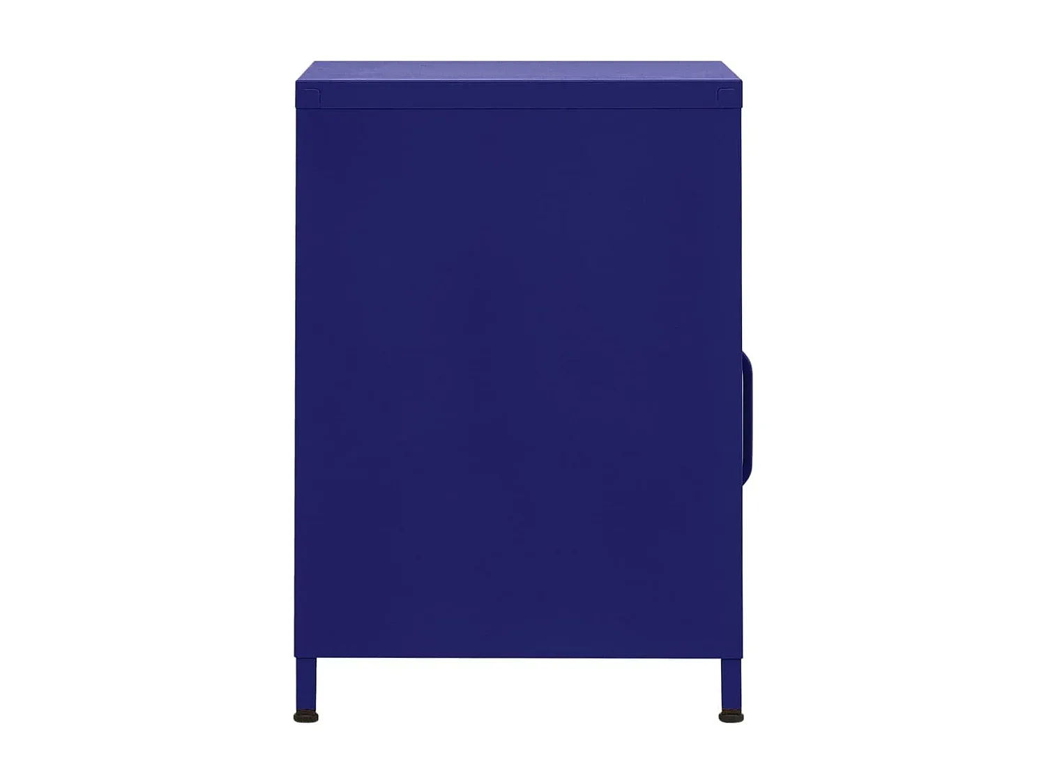 Moderner Nachttisch aus Stahl in Marineblau, 35x35x51 cm-Basneoion