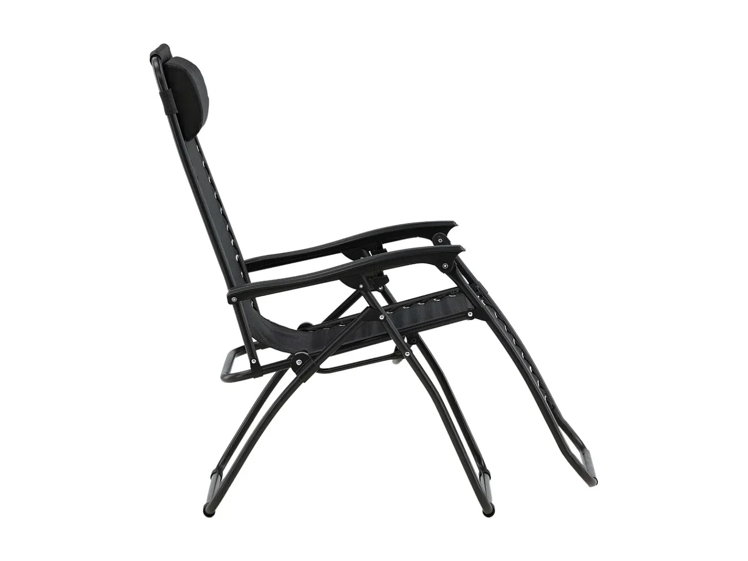 Bequeme Sonnenliege für Garten und Terrasse, Schwarz-Basneoion