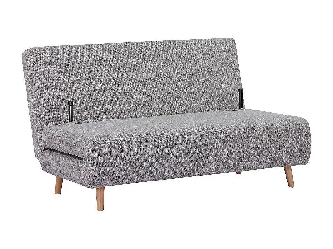 Zweisitzer Sofa aus Webstoff mit Holzfüßen-Basneoion