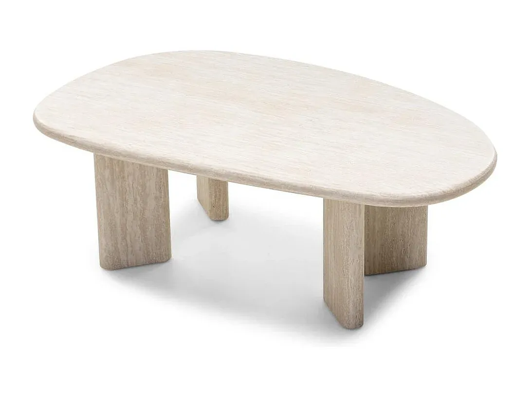 Beiger Couchtisch mit Ablage 42x130x80 cm-Basneoion