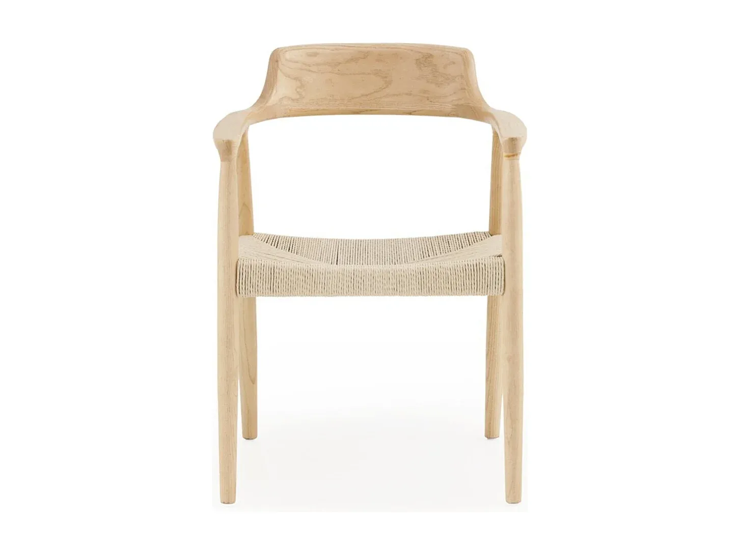 Vier Set Esszimmerstühle aus Naturholz-Basneoion