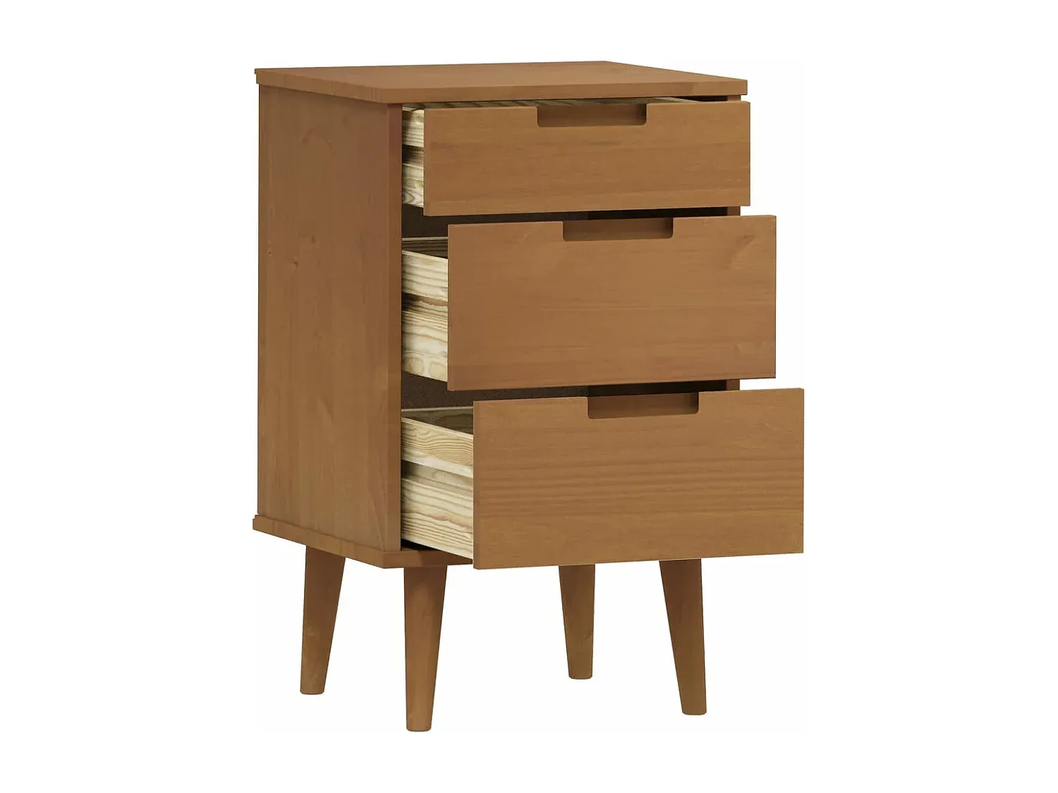 Holz-Nachttisch Braun 40x35x65 cm-Basneoion