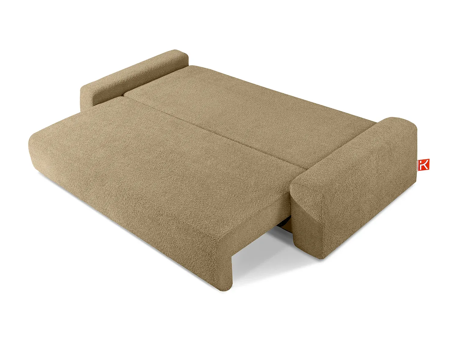 3-Sitzer Sofa mit Schlaffunktion in Beige-Basneoion
