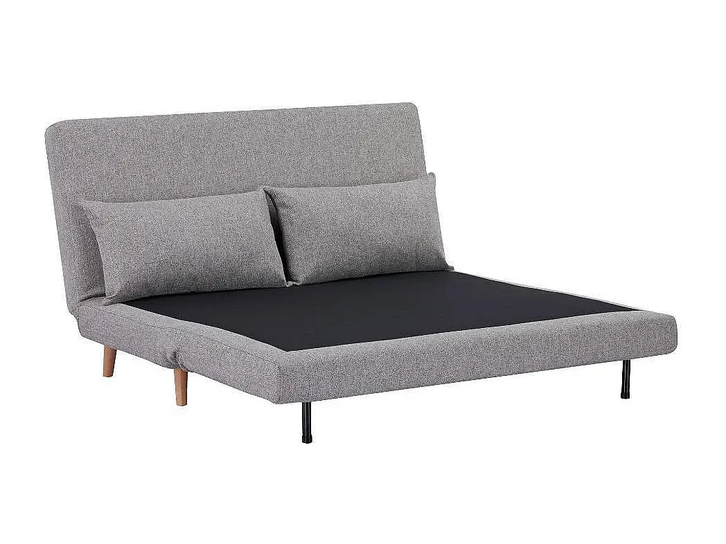 Zweisitzer Sofa aus Webstoff mit Holzfüßen-Basneoion