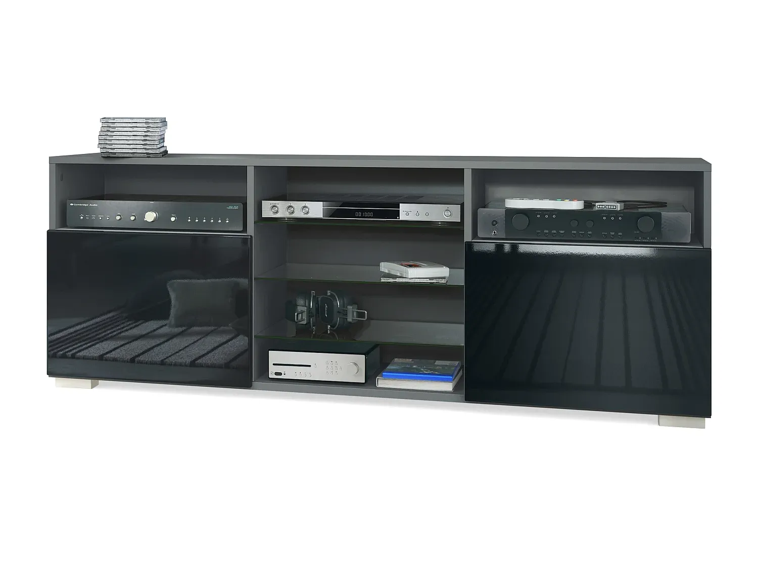 Elegantes TV-Möbel mit Schubladen und Ablagefläche