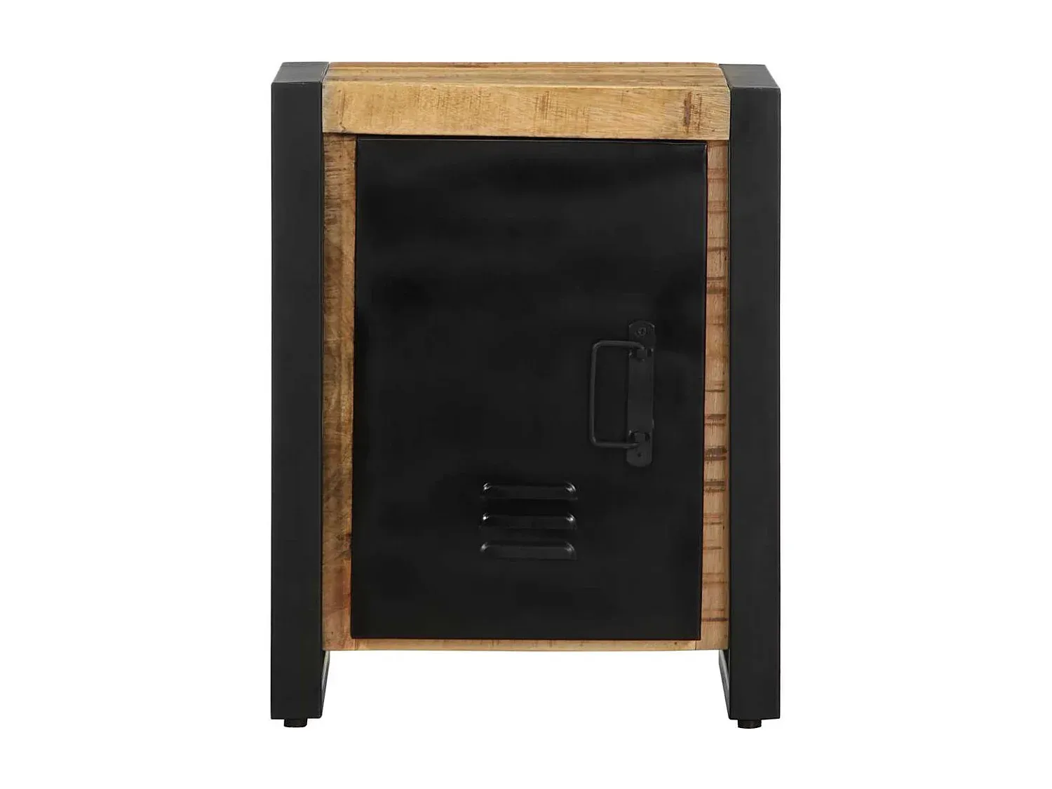 Rustikaler Nachttisch aus Mangoholz, 2er Set