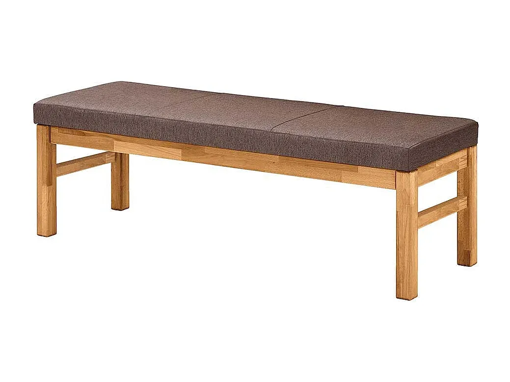 Moderne Esszimmerbank in Braun mit Wildeiche Gestell