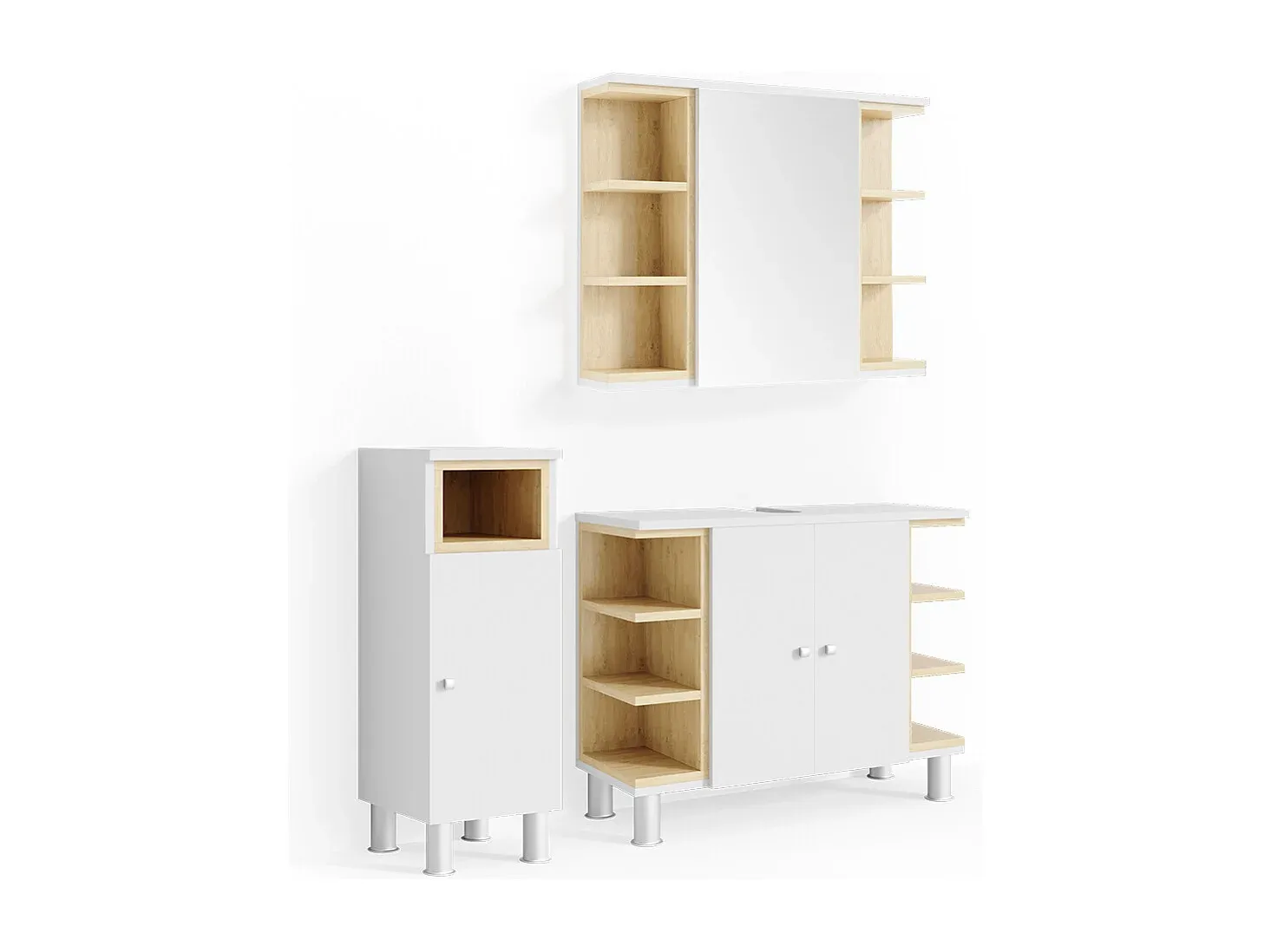 Moderner Anthrazit Badmöbel-Satz mit Waschbecken