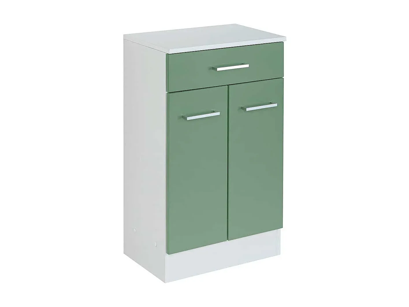 Schmaler Badezimmerschrank in Grün-Weiß