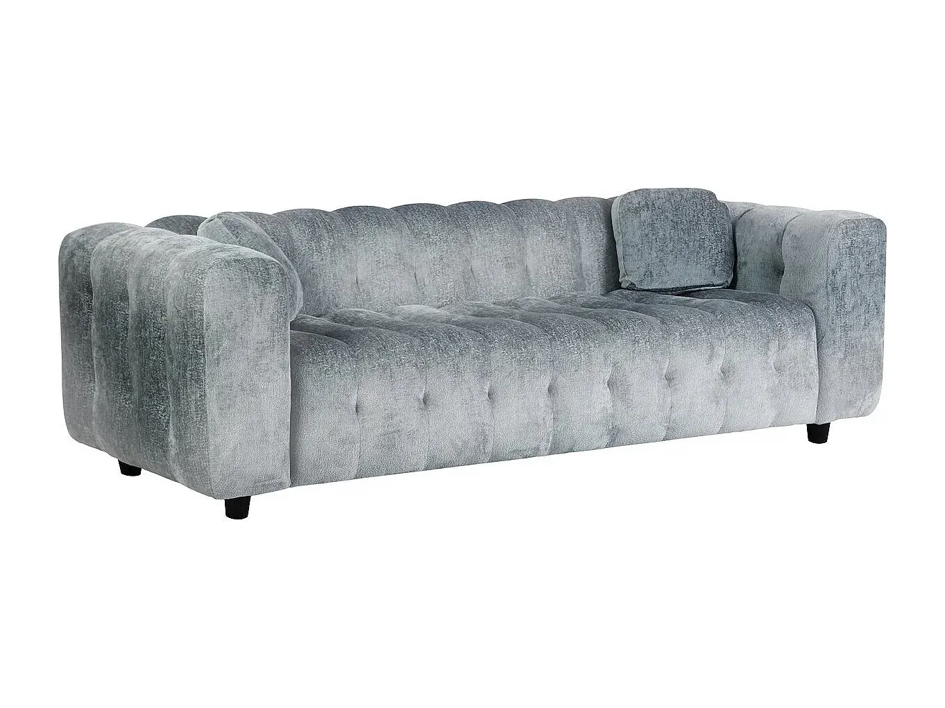 Gemütliches 3-Sitzer-Sofa aus Chenille in Grau