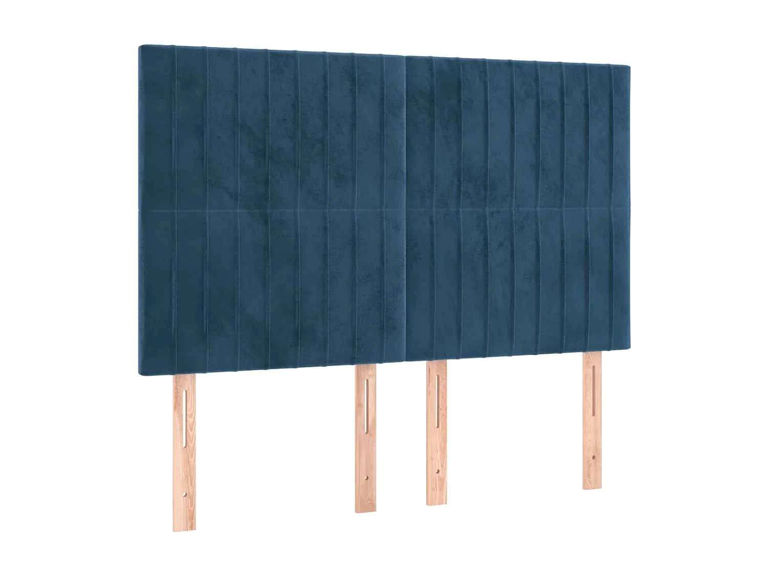 Vielseitiges LED-Samt-Kopfteil Dunkelblau