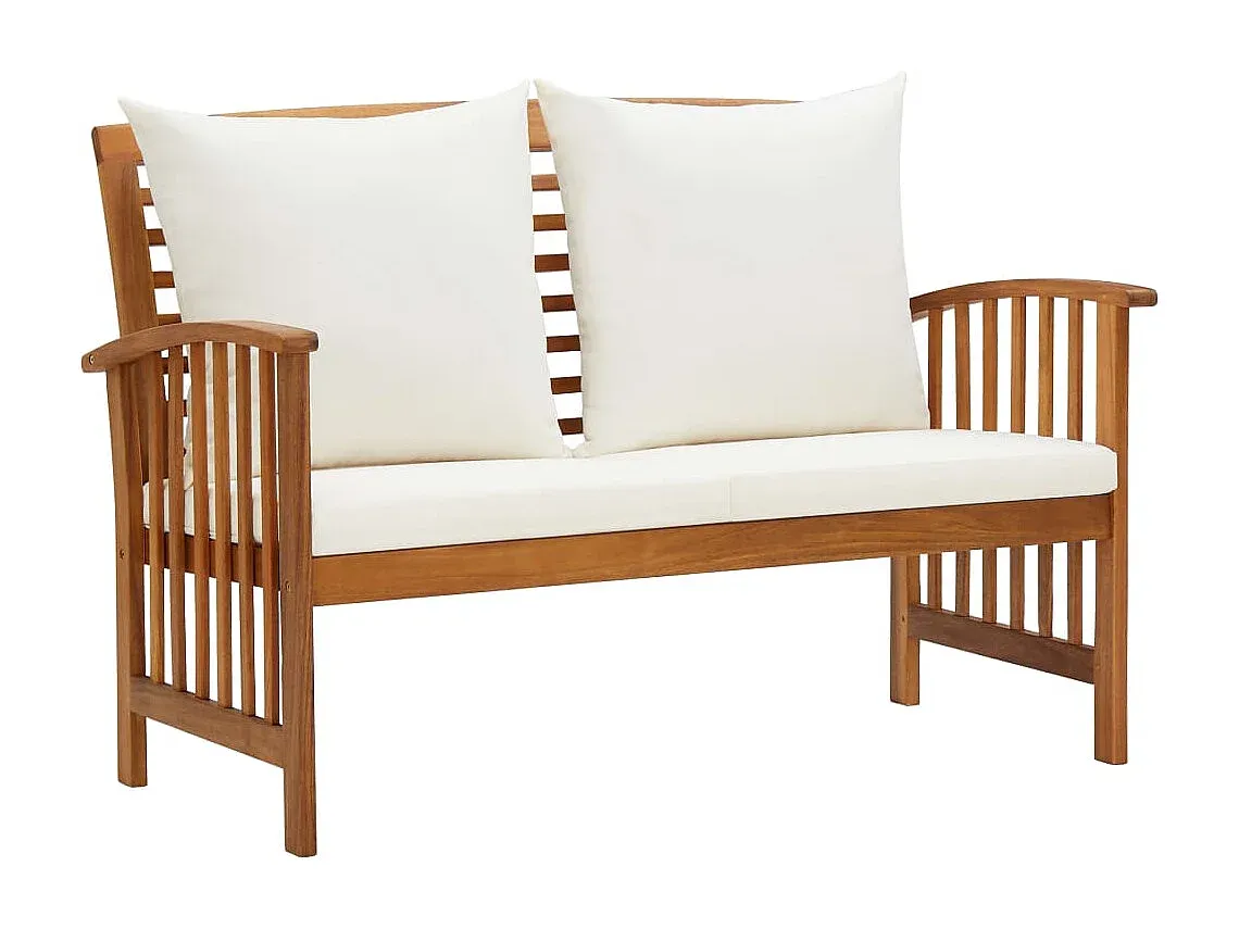 Hölzerne Gartenbank mit Kissen 120 cm