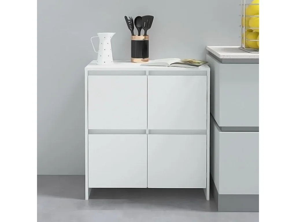 Kompaktes Sideboard in Weiß mit Stauraum